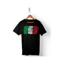 Italian Flag İtalya Bayrağı Vespa Scooter Baskılı Tişört Unisex T-shirt 001