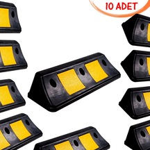 Kauçuk Araç Stoper Otopark Stoperi Araç Durdurucu Kauçuk Park Stoperi 500x160x100mm 10 Adet