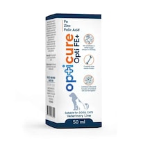 Opticure Opti Fe+ Kedi Ve Köpek Sıvı Demir, Bakır Ve Folik Asit Desteği 50ml Opticure Opti Fe+ Kedi Ve Köpek Sıvı Demir, Bakır Ve Folik Asit Desteği 50ml