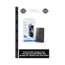 Premium Ofis Aksesuar Cep Koruyucu Kuzoom İphone Duo Uyumlu 26 Hayalet Cam 10'lu Paket