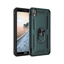 Redmi 7a Kılıf Sofya Yüzüklü Silikon Kapak - Yeşil Bz8683140108595