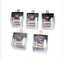5 Adet 12v 5 Uçlu 40 Amper Led Işıklı Mini Şeffaf Röle