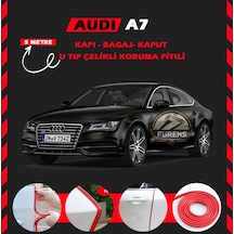 Audi A7 Oto Araç Kapı Koruma Fitili 5metre Parlak Kırmızı Renk