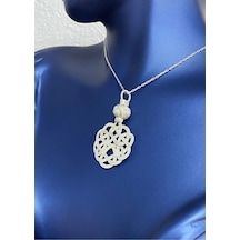 Gümüş Kazaziye Aşk Düğümü Kolye Inc013be