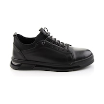 Bambi Siyah Hakiki Deri Erkek Sneaker E01080228543 Siyah