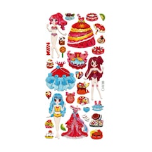 Sticker Kabartmalı Stiker Defter, Planlayıcı Etiket Sk101 9x18 Cm- Kız Giydirme