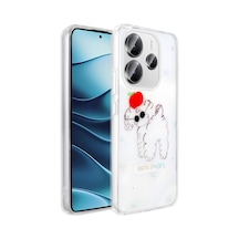 Ardemix Redmi Note 14 4g Kılıf Şeffaf Figürlü Zore Folk Sert Kapak - Sevimli Köpek Beyaz Ardemix Redmi Note 14 4g Kılıf Şeffaf Figürlü Zore Folk Sert Kapak - Sevimli Köpek Beyaz