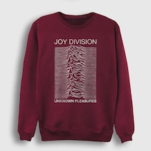 Presmono Unisex Unknown Pleasures Joy Division Sweatshirt Bordo