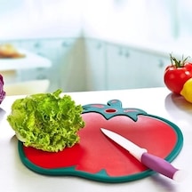 Domates Figürlü Kaydırmaz Kesme Tahtası Doğrama Panosu Renkli