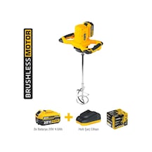 Sgs SGS5440 - 20 Volt 4 Amper Akülü Boya Harç Karıştırıcı Mikser Çift Akülü