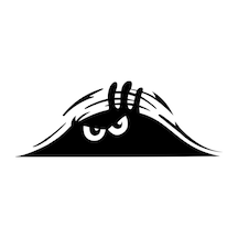 Bagajdan Bakan Adam Oto Sticker Araba Sticker 20 X 8 Cm Siyah