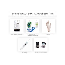 Hp Photosmart 3310 200 Dolumluk Siyah Kartuş Dolum Seti 868198656039200 Photoink