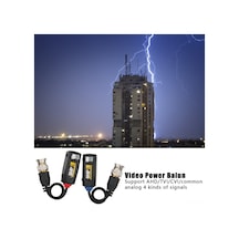 Lemestar 6 Adet 8mp Video Güç Balun, Ahd/tvı/cvı/cvbs Desteği, 400m Iletim, Frenzy Korumalı, Pasif Tasarım, Yüksek Güvenlik