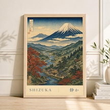 Japon Manzara Sanatı Baskısı Hokusai Ukiyo-e Posteri Fuji Dağı Vintage Ahşap Baskı Duvar Dekoru