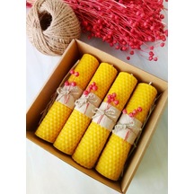 Doğal Petek Balmumu Mum lik Arı Mumu 4 Adet 14cm X 3cm