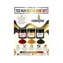 3'lü Set Premium Parafin Soya Wax Toz Mum Boyası Hobi Seti - 5 Cc Kırmızı, Sarı, Siyah Bkfab3ksrs5g Çok Renkli