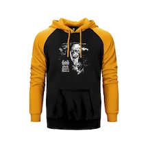 Bloodbath Grand Morbid Funeral Sarı Renk Reglan Kol Kapşonlu Sweatshirt Sarı