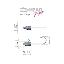 Fujin Rock-head Aji Game Jighead No:8 0.8gr