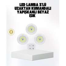 Ers Kablosuz Gün Işığı 3 Lü Led Spot Lamba Kumandalı