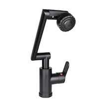 Siyah - 1080 Derece Dönebilen Çok Fonksiyonlu Musluk Batarya Ktx-3307 5250 Çok Renkli
