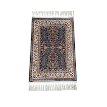 Bambu İpek Halı 49x71 Mavi İnce Küçük Ölçü Lüks Bambu Halı