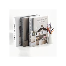 3 Lü Kitap Görünümlü Dekoratif Kutu Seti, İskandinav Tarz Modern Ev Dekorasyonu,- Set-2