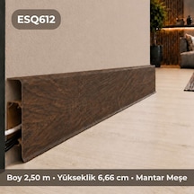 Esquero Kablo Kanallı PVC Süpürgelik 250 cm, Açılabilir Kapaklı, Mantar Meşe, ESQ612