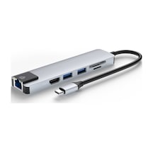 Smartgift 6 Port USB Hub Type-C Ethernet/HDMI USB 3.0 Çoklayıcı Adaptör