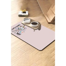 Matgo Pati Kedi Köpek Beslenme Matı 50x70cm Cool Cat Su Geçirmez Kaymaz Mama Kabı Altlığı Paspas