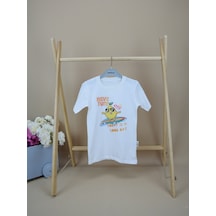 Ana Kuzusu Mutlu Limon Tasarım Baskılı Çocuk Tişörtü Bmtll0198-ekru