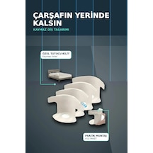 4'lü Şeffaf Çarşaf Ve Yorgan Sabitleyici - Kaymaz Dişli Tasarım, Ev Temizliği İçin Pratik Çözüm Renkli