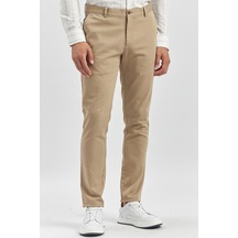 İmza Bej Düz Armürlü Slim Fit Casual Pantolon 1003240168-bej Bej