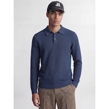 Jack & Jones Jprblurıley Knıt Polo Ls Blue