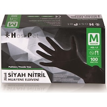 Has-Pet Pudrasız Siyah Nitril Muayene Eldiveni 100'lü