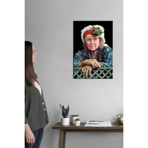 Talya Tablo Yaşlı Kadın Portre Kanvas Tablo 50x35 No-5441
