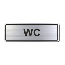 Wc Kapı Duvar Uyarı - Yönlendirme Levhası Gümüş Tabela (540569627)