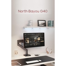 North Bayou G45 27-40 İnç Tek Kollu Monitör Standı Altın