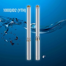 Dalgıç Derinkuyu Pompa-4"Motorlu-8 Kademe-Bakırsargı%%-0,75Hp-220V-Pano-Dik 50Mt, 1M3/S