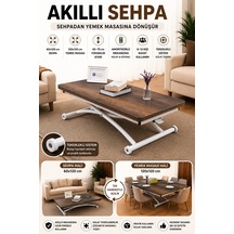 Juppo Üst Tabla Mdf Barok Ceviz Oval Köşe Alt Beyaz Dışa Kıvrım