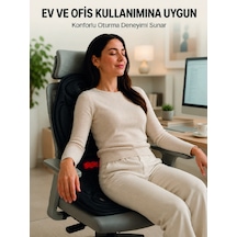 Isısıtmalı Titreşimli Masaj Koltuk Minderi Sırt Bel Boyun Destekli - Lisinya Çok Renkli