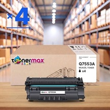 Hp Laserjet P2014 Muadil Toner Çipli Q7553a 4'lü 3.000 Sayfa