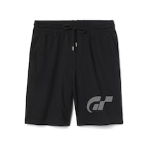 Gran Turismo Pocket Logo Erkek Siyah Şort Siyah