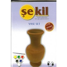 Şekil Vazo Boyama Seti - Resim Ve Fırça Dahil