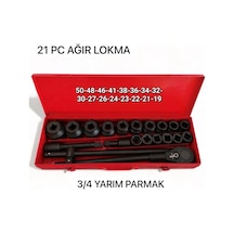 Melzohome 21 Parça Ağır Lokma Takımı 3/4 Yarım Parmak