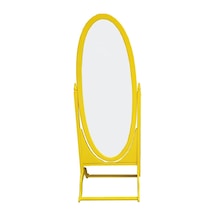 Boy Ayna Oval Model Ahşap Parlak Sarı Boya Natüre Klasik Ahşap M Ahşap