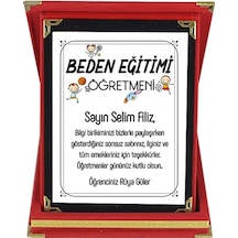 Beden Eğitimi Öğretmenine Hediye Isim Baskılı Plaket