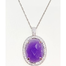 Oriental Kuyumculuk Jewellery Ametist Gümüş Kolye Gümüş