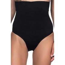 Ang Butik Siyah Yüksek Bel Double Slip Korse