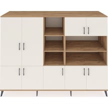 Kronos Dolap 14 Raflı 9 Kapaklı 220x59x163 Çam-aytaşı/çam Çam-aytaşı/çam