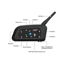 Jokmae V6 Pro+ Motosiklet Kaskı İçin Bluetooth 5.1 Telsiz Kulaklık, Tam Dupleks Konuşma Ve Gürültü Azaltma